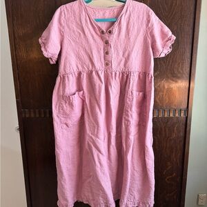 LinenbyMN Marin Dress/Nursing Dress with Snap Buttons